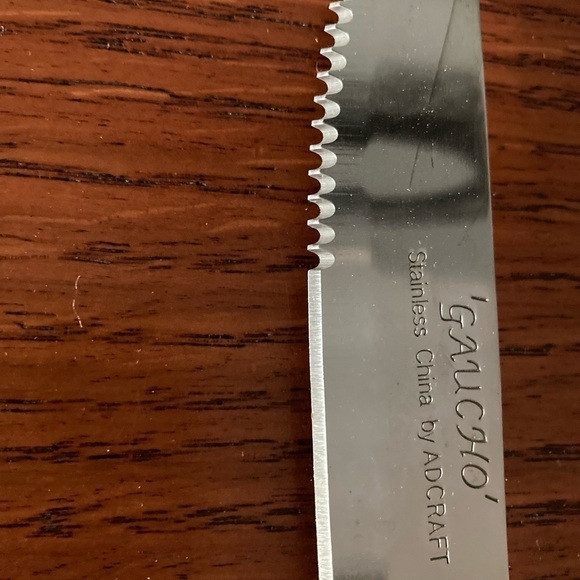 Vintage Gaucho Stainless by Adcraft Steak Knives 6 - Picture 3 of 6